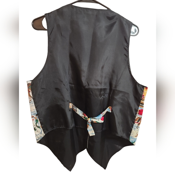 Vintage 90's Ivy Clubs Christmas Winter Scene Vest EUC L/XL - Picture 2 of 8